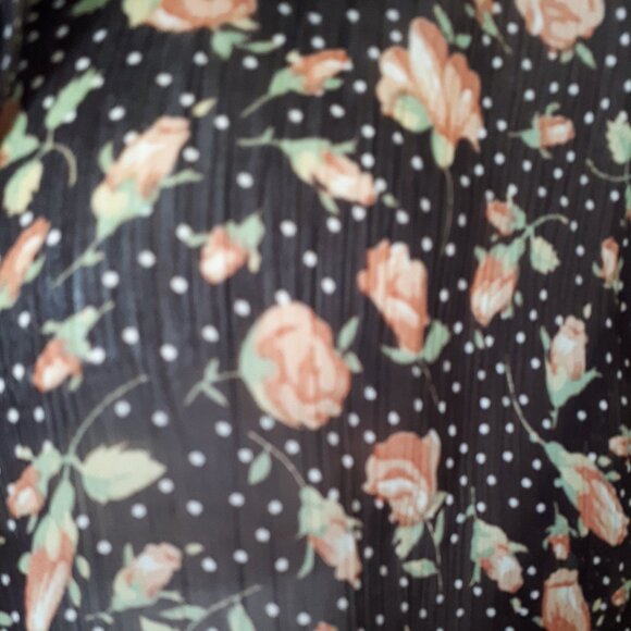 Top - Sz. M - Lady Dutch - Brown with floral pattern in coral/Green - Picture 5 of 5